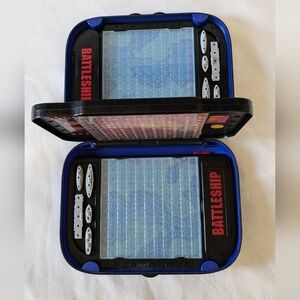 Travel Battleship Milton Bradley Classic Naval Combat Game Portable Hard Case
